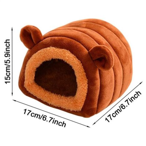 Multifunctional Winter Velvet Guinea Pig Bed, Bedding, for Rats, Chinchilla, Guinea Pig, Hedgehog, Ferret, Squirrel (Grey)