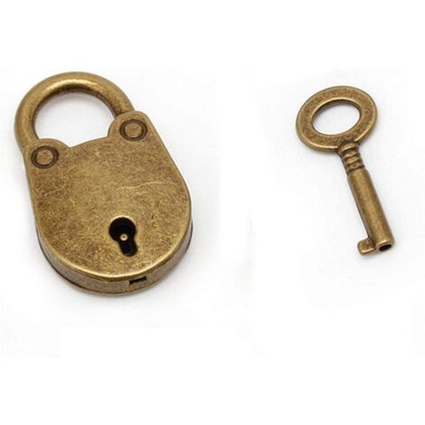 Vintage Padlock 3 Pieces Set Mini Padlock Locker Padlock Key Set Suitcase Padlock Keyed Padlock with