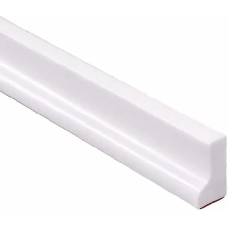 Shower and Bathtub Sealing Strip, Dry and Wet Separation, Suitable for Kitchens and Bathrooms (100cm, White)