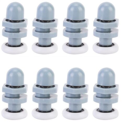 8pcs Durable Plastic Shower Door Runners Sliding Track Roller Bathroom Glass For Replacement Parts(20mm)