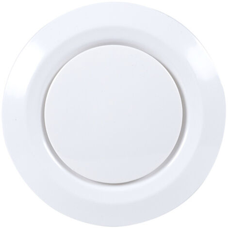 Air extraction and insufflation vent Ø75, 3 articulated claws - Adjustable round plastic ventilation grille - Ventilation by fan