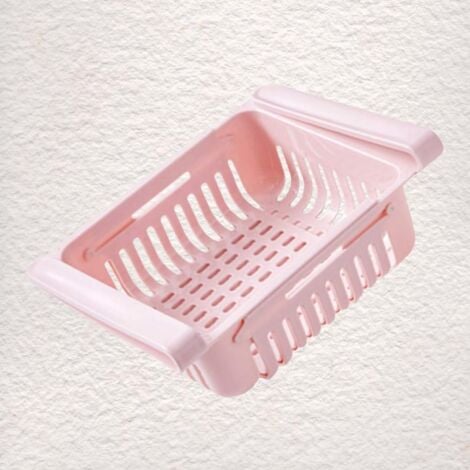 Fridge Storage Set (4 Expandable Kitchen and Fridge Storage Boxes), Storage Organizer, Pink