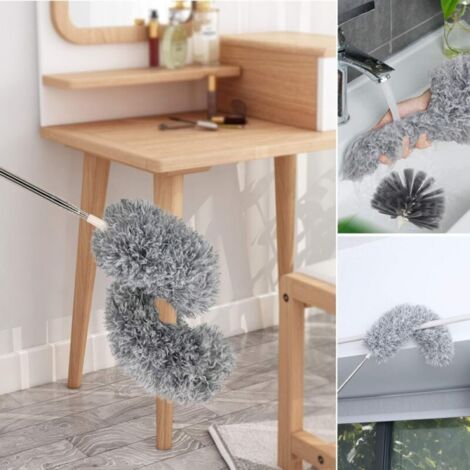Telescopic Microfiber Cobweb Duster High Ceiling Brush Scratch Resistant Washable Bendable 250cm Home Cleaning Tools