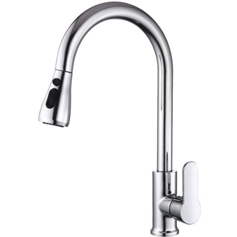 360° Rotation Kitchen Faucet with Pull-out Spray Sink Faucet with 3 Spray Regulator