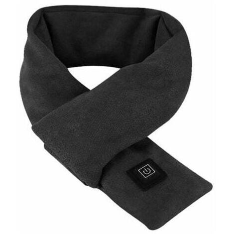 Electric Heating Scarf, Three-Level Adjustable USB Heating, Black, Warm in Winter