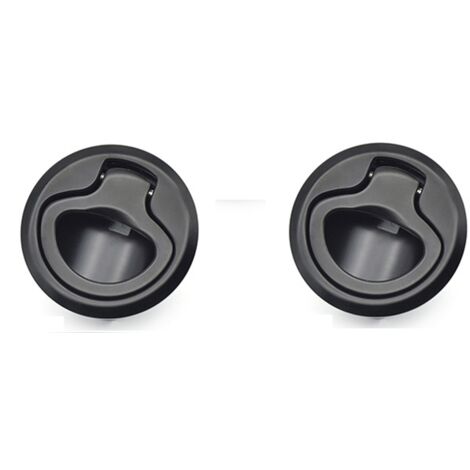 2 Pcs Marine Zipper, 316 Stainless Steel Swivel Zipper Hatch Handle for Marine Door Cabinets,Black (1/5)