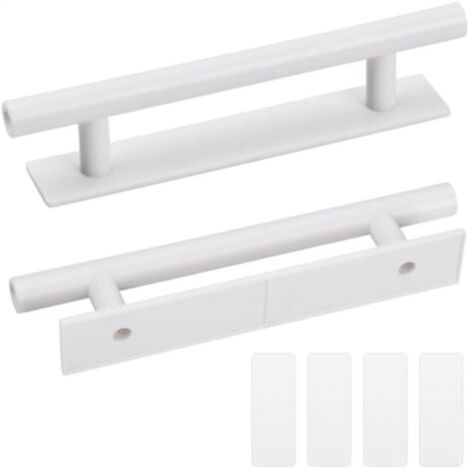 Pack of 2 Self-Adhesive Furniture Handles, 150mm Sliding Door Handles Self-adhesive Furniture Handles for Drawer Cabinet Kitchen Home Decorating