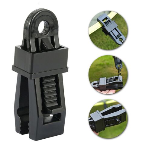 12 Pack Heavy Duty Tarp Clips, Outdoor Tent Clip for Holding Tarp, Car Sunshade, Pool, Black
