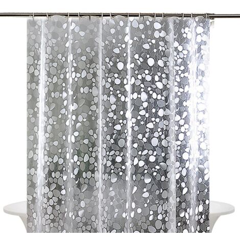 180 x 200 cm Shower Curtain, Anti-Mold, Waterproof Bathtub, EVA, Shower Curtain Rings (1/4)