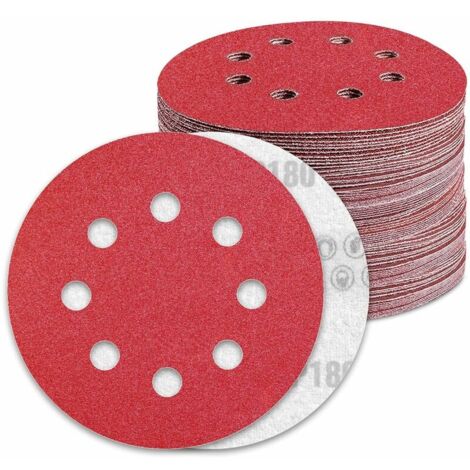 50-Piece Sandpaper Kit – 115x107mm 6-Hole Sheets, Compatible With Bosch Orbital Sanders – 10 Each Of Grits 40, 80, 120, 180, 240 – For Wood, Paint, And Hardwood Finishing