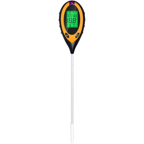 Soil PH Meter, 4-in-1 Soil Moisture/Light/pH/Temperature Tester Gardening Tool Kits for Yard, Battery Included