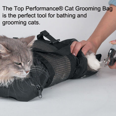 Cat Litter Box Bathing Restraint Bag for Claw Trimming, Pet Supplies, Cleaning Bag for Cats