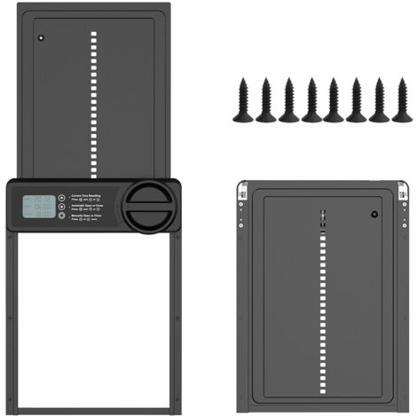 Automatic Chicken Coop Door with Waterproof Programmable LCD Screen, Automatic Chicken Coop Door is made of aluminum alloy, battery powered, timer controlled, anti-pinch