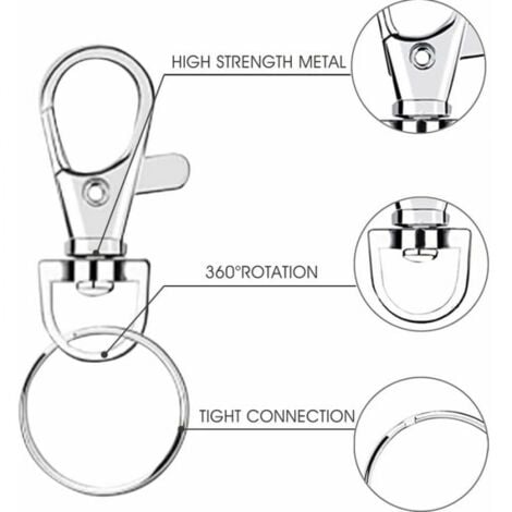 Keychain Hooks, Lobster Claw Keychains, Keychain Accessories, Lobster Clasps, Swivel Snap Hooks, Metal Swivel Keychains, DIY Jewelry Lanyard Accessories