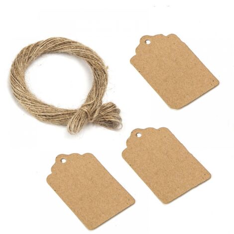 200PCS Brown Kraft Price Tags Labels 3x5CM Tag Store Labels Clothing Tags for Jewelry Garment Product (1/4)