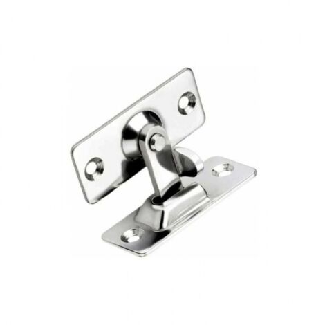 Silver 44X19MM 90 Degree Sliding Lock Door Latch, Stainless Steel Right Angle Safety Angle Lock Door Folding Buckle for Sliding Door