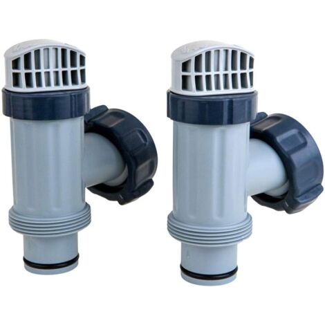 Intex 2 Pack Above Ground Piston Valve with Gasket and Nut, Large Pool Piston Valve Set