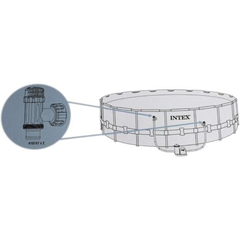Intex 2 Pack Above Ground Piston Valve with Gasket and Nut, Large Pool Piston Valve Set