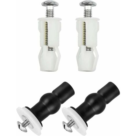 4Pcs Toilet Seat Hinges Fixings, Toilet Lid Expansion Screws Toilet Seat Fixing Screws for Toilet Seat Set, Toilet Lid Replacement Parts