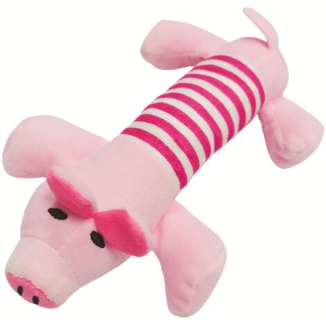 Dog Toy, Squeaky Dog Toys, Animal Shaped Puppy Pet Chew Toy, Squeaky Sound Plush Gift (Pig) (1/3)