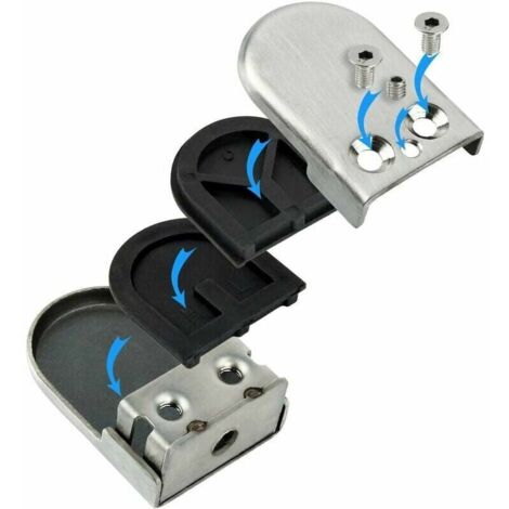 4 Pack Glass Clamp Brackets 6-8mm Stainless Steel Glass Clamp Adjustable Glass Holders, Silver
