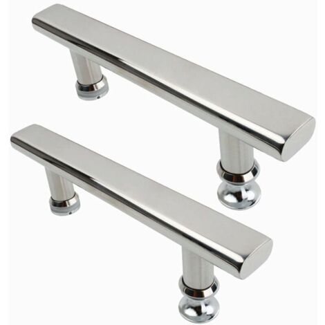 2pcs 145mm Chrome Plated Stainless Steel Door Handle for Bathroom Kitchen Shower Glass Sliding Door Handle