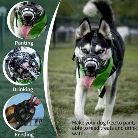 Dog Muzzle Silicone Dog Muzzle for Small Medium Large Dogs Soft Cage Muzzle Prevent Biting Chewing Allow Drinking While Panting Suitable for