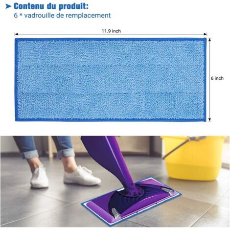 Krijuess 18 Pcs Reusable Wet Mop Pads Fit Swiffer,Reusable Mop Pads Refills Fit For - View #3