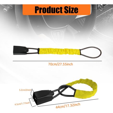1pc Car Steering Wheel Lock - Car Steering Wheel Lock Lever, Yellow, Car Steering Wheel Lock with 2 Keys for Car Truck