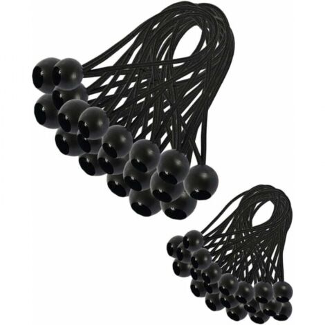 30 Pieces Bungee Cord, Tarpaulin Cord, Bungee Cord, Bungee Cord for Gazebo, Tarpaulin, Camping, Tent, Curtains Extension Harness (200mm) (1/5)