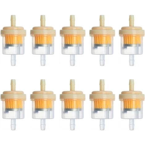 10Pcs Magnetic Cartridge Filter for Removing Gasoline Impurities, Quick Fuel Gasoline Filter for Motorcycle Lawn Mower Lawn Tractor (1/4)