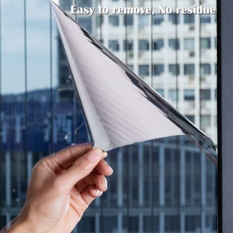 45×300CM Privacy Window Film One Way Mirror Window Film Anti Heat Anti UV Privacy Protection for Home Office Store Window