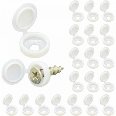 Screw Cover, 100 Pcs Plastic Screw Caps, Screw Protection Cover for Home, Furniture, Screw Covers for Walls (White) (1/5)