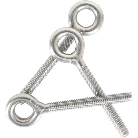 5PCS M10 Eye Bolts 304 Stainless Steel Lifting Ring Bolt Welded Closed Eye Screw Rod Eyebolt Corrosion Resistant