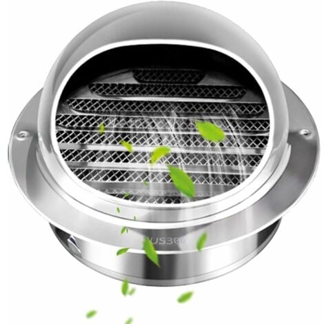 100mm Round Ventilation Grille Hood Vent Grill,304 Stainless Steel Round Hood with/Mesh