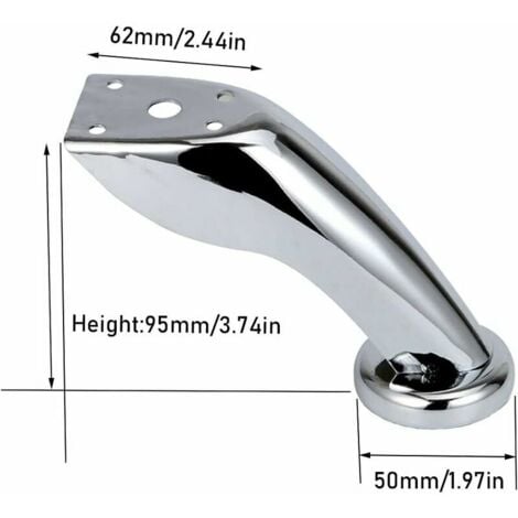 4pcs furniture legs, thick stainless steel sofa legs, chrome-plated legs, sofa bed legs, suitable for sofas, chairs, stools, cabinets