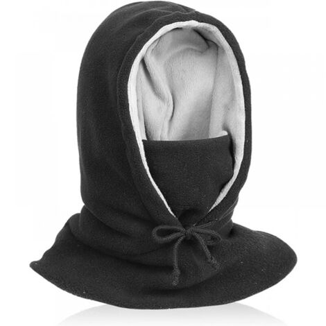Winter Thick Fleece Balaclava with Hood, Winter Face Mask Warm Plush Velvet Cap for Snow Skiing Cycling Full Face Mask for Adults Men