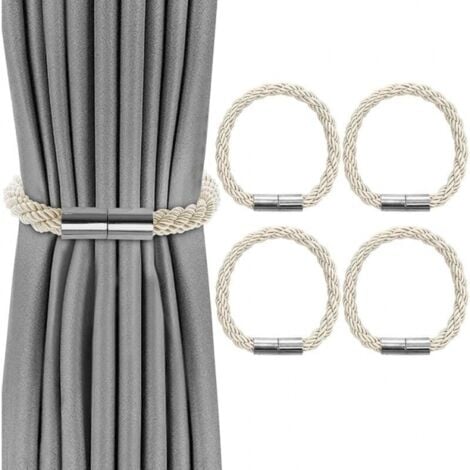 Strong Magnetic Curtain Tiebacks Modern Simple Style Drape Tie Backs Convenient Decorative Weave Rope Curtain Holdback On