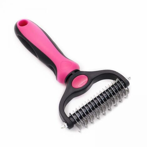 1pc(Pink) Dog Brushes, Cat Brushes, Professional Dog Grooming Combs and Long Haired Dog Brushes, for Removing Your Pet's Undercoat (1/3)