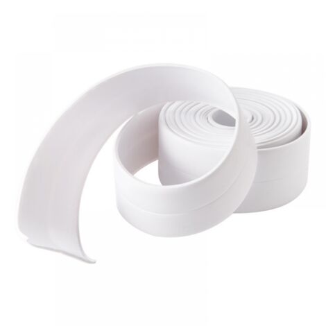 1pc 2.2cm White PVC Sealing Strip Waterproof Moisture-proof Tape for Kitchen Bathroom