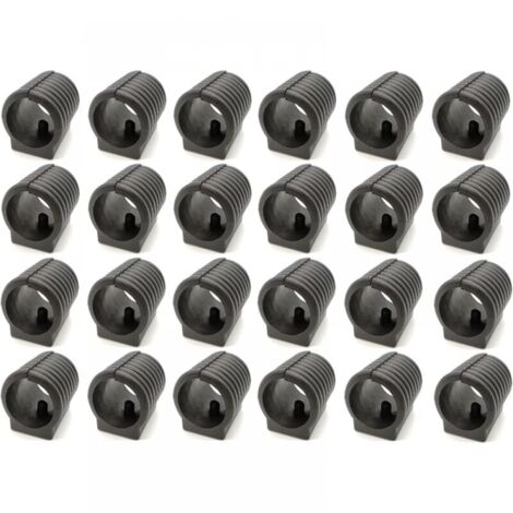 24pcs Furniture Glides Plastic Chair Tube Clamp Glides Plastic Chair Leg Caps for U Shaped Chair Legs Clips for Round Tubes
