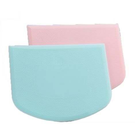 blue + pink-Plastic Pastry Horn 11.8x9.4cm Dough Scraper for Pastry Pancakes (1/4)