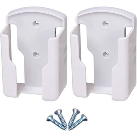 2 Pack Remote Control Holder, TV Remote Control Holder, Wall Mounted Remote Control Holder for Universal Air Conditioner Storage Box, Durable Material White, with Screws, Strong Double-Sided Paste