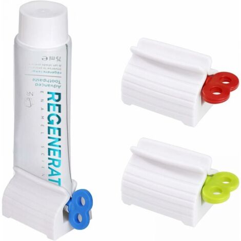 3Pcs Plastic Toothpaste Tube Squeezer Rotating Toothpaste Dispenser Seat Holder for Paints Cosmetics Cream
