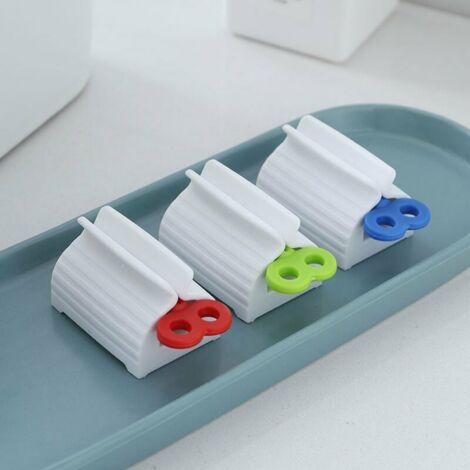 3Pcs Plastic Toothpaste Tube Squeezer Rotating Toothpaste Dispenser Seat Holder for Paints Cosmetics Cream