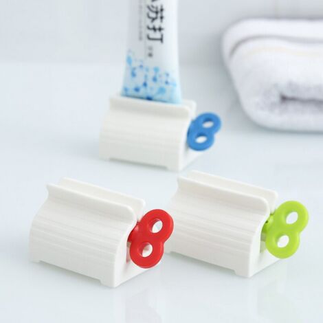 3Pcs Plastic Toothpaste Tube Squeezer Rotating Toothpaste Dispenser Seat Holder for Paints Cosmetics Cream