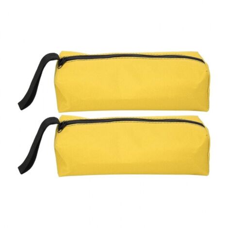 2 Pack 30 X 10 X 10cm (Yellow) Small Tool Pouches, 600D Polyester Multifunctional Portable Storage Pouch with Hanging Strap and Zipper