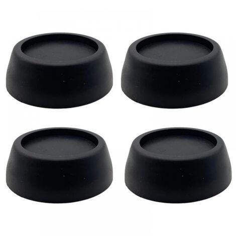 4pcs Black Washing Machine Feet, Shock Absorbing Mats, Noise-Reducing Feet Rubber Shock Absorbing Mats for Washing Machine and Washer Dryer