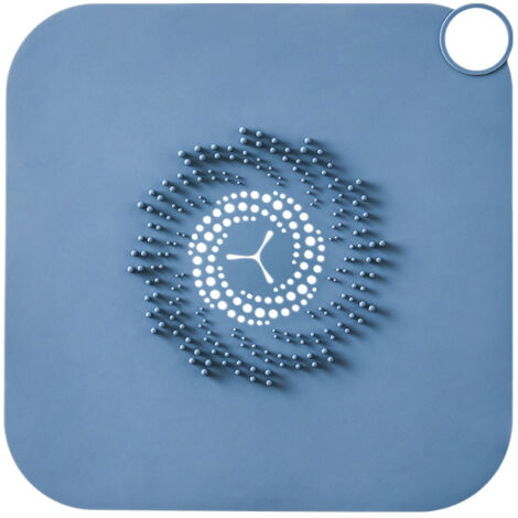 2Pcs Shower Drain Filter, Silicone Drain Shower Hair Catcher, Shower Drain Covers Easy Enough to Install and Clean for Bathroom Drain, Blue + White Transparent (1/5)