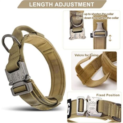 2Pcs Tactical Dog Collars, Personalized Dog Collar, Adjustable